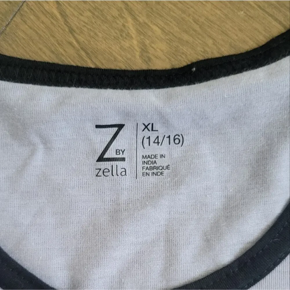 Zella Girls Marble Print Leggings and Purple Top Outfit Size XL 14/16